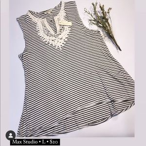 Max Studio striped tank top • Says large but believe it is an x large.